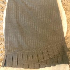 Ann Taylor Loft Gray Pinstripe Skirt